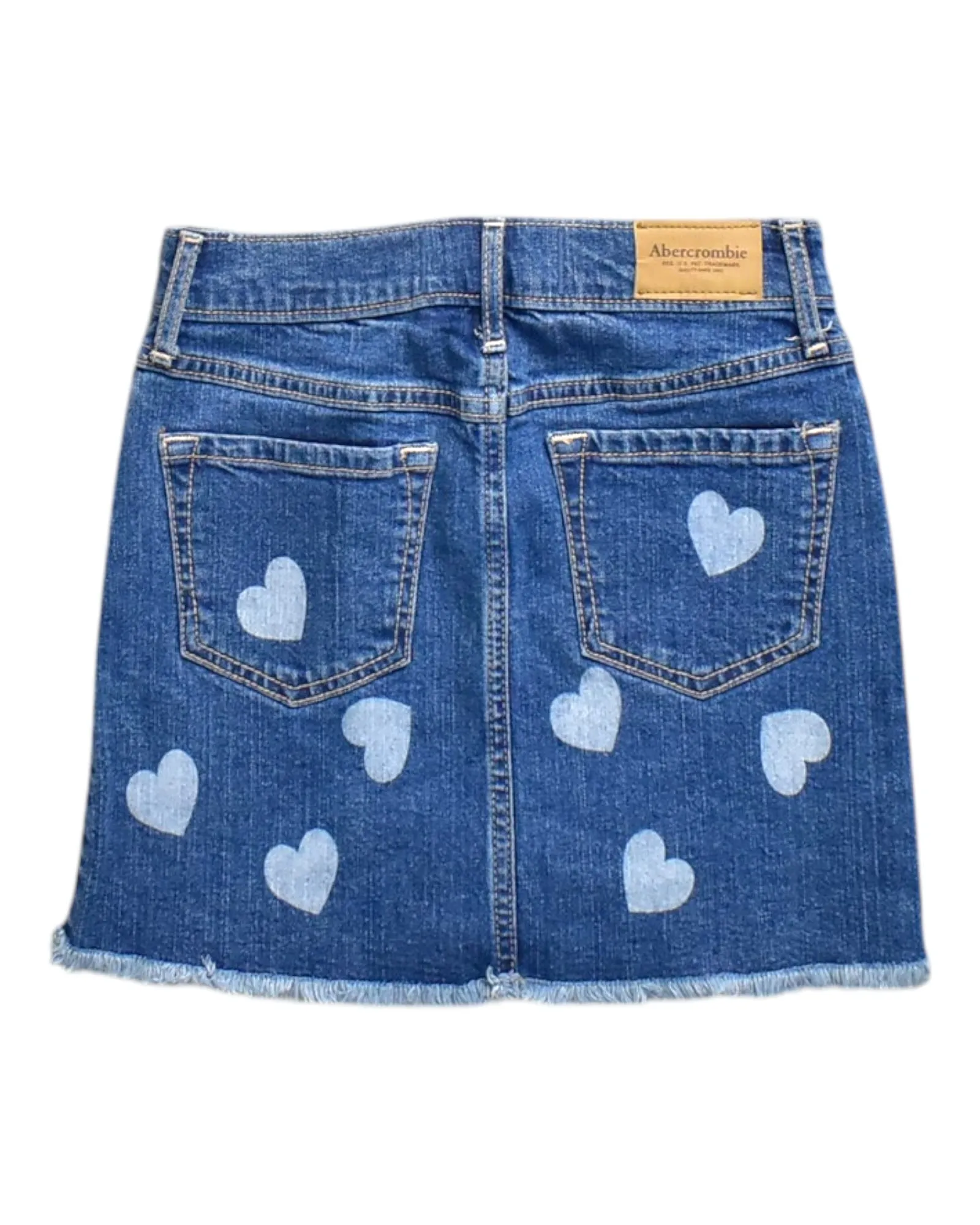 Abercrombie Denim Heart Print Skirt 8Y