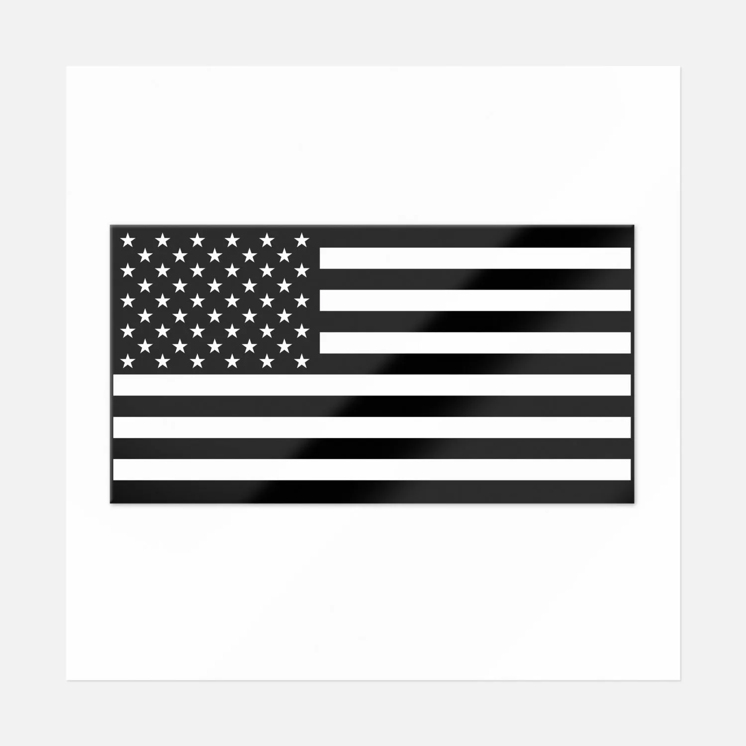 American Flag With 2 Layers (Black & White)