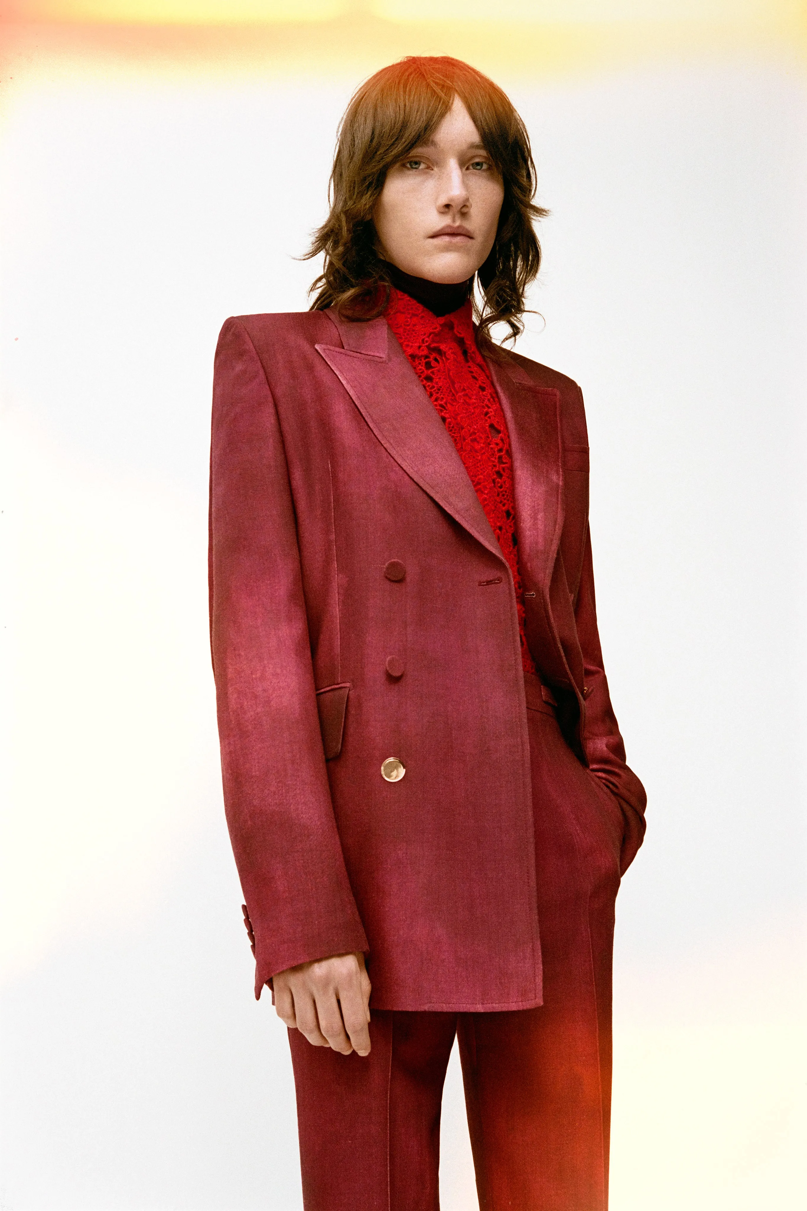 Angela Blazer in Bordeaux Virgin Wool