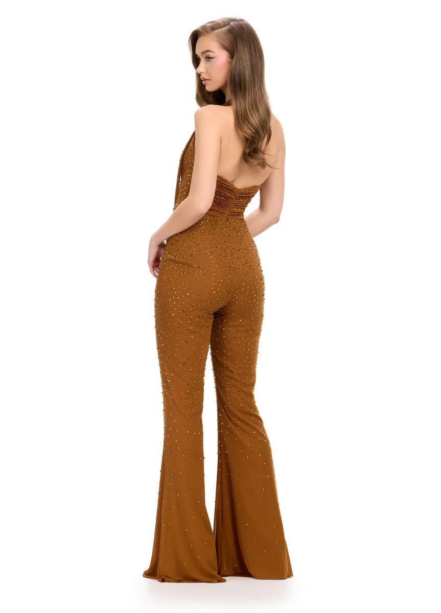 ASHLEYlauren Cowl Neck Jumpsuit 11775