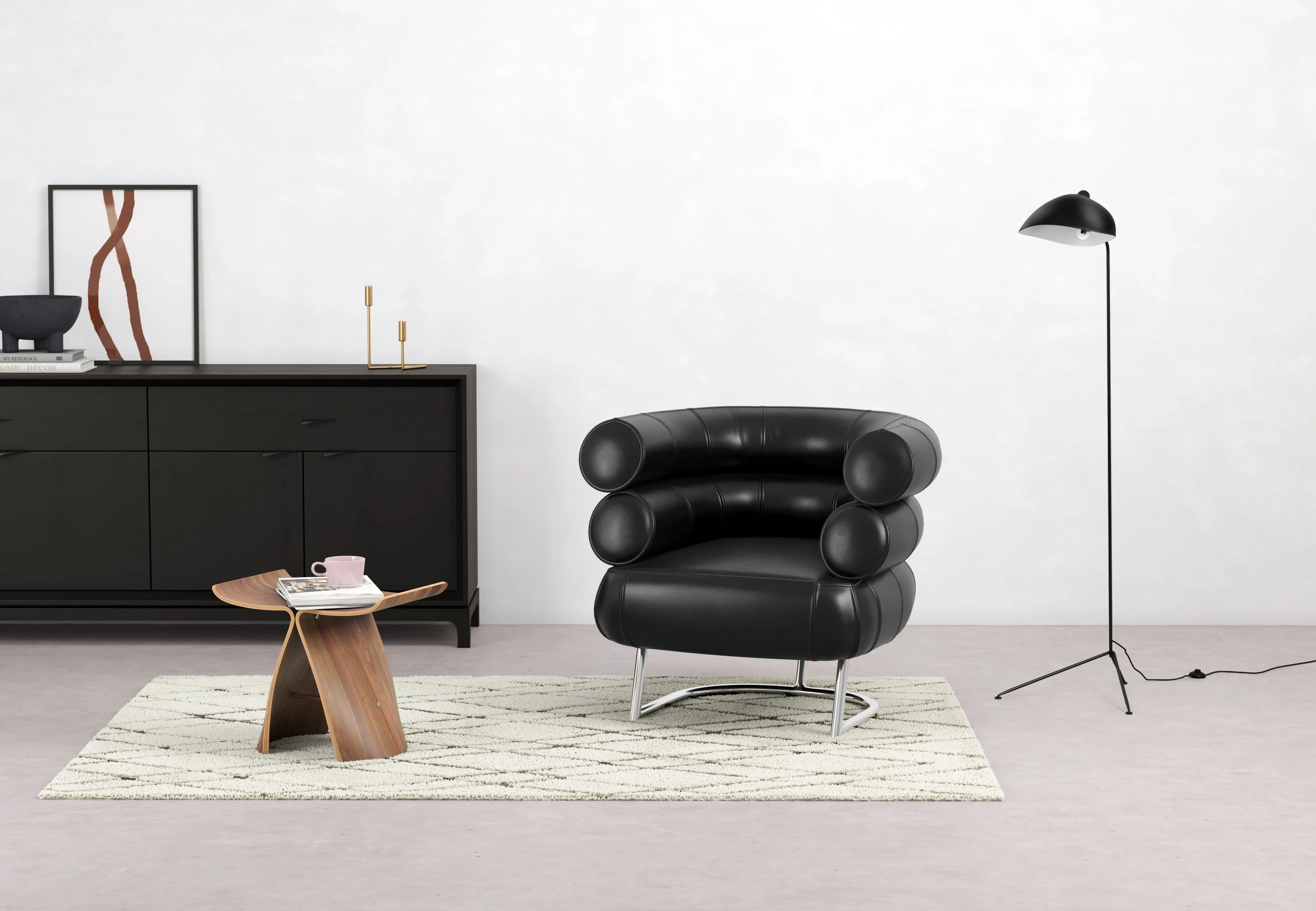 Bibendum - Bibendum Chair, Midnight Black Premium Leather