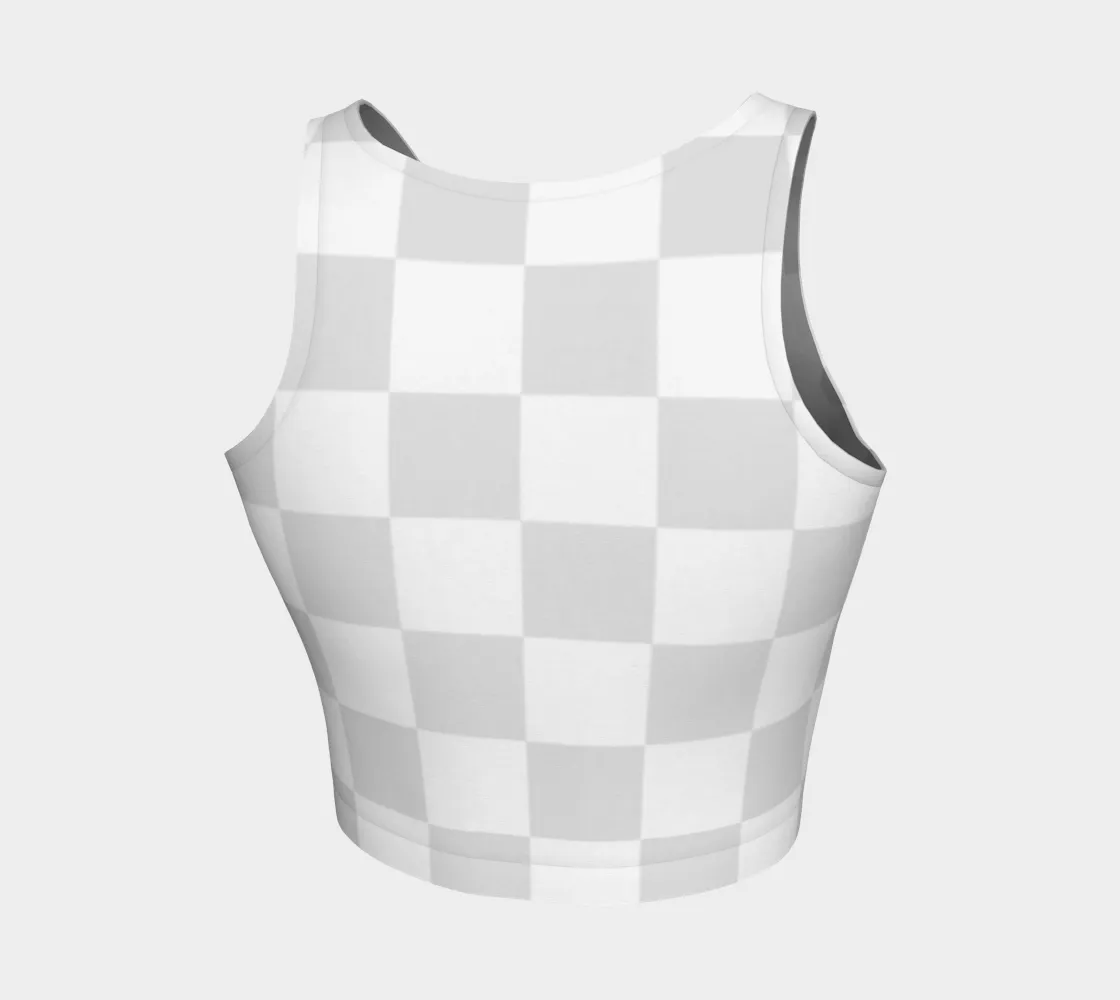 Checkered Gainsboro Athletic Crop Top