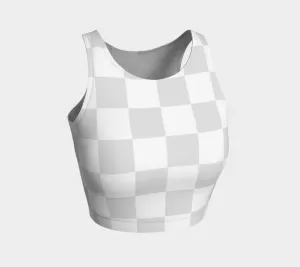 Checkered Gainsboro Athletic Crop Top