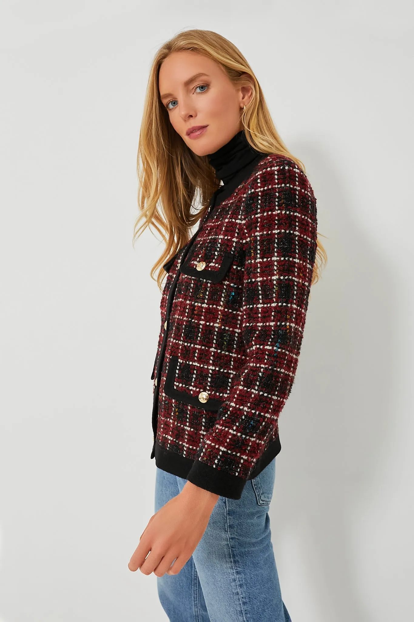 Cherry Plaid Lydia Jacket