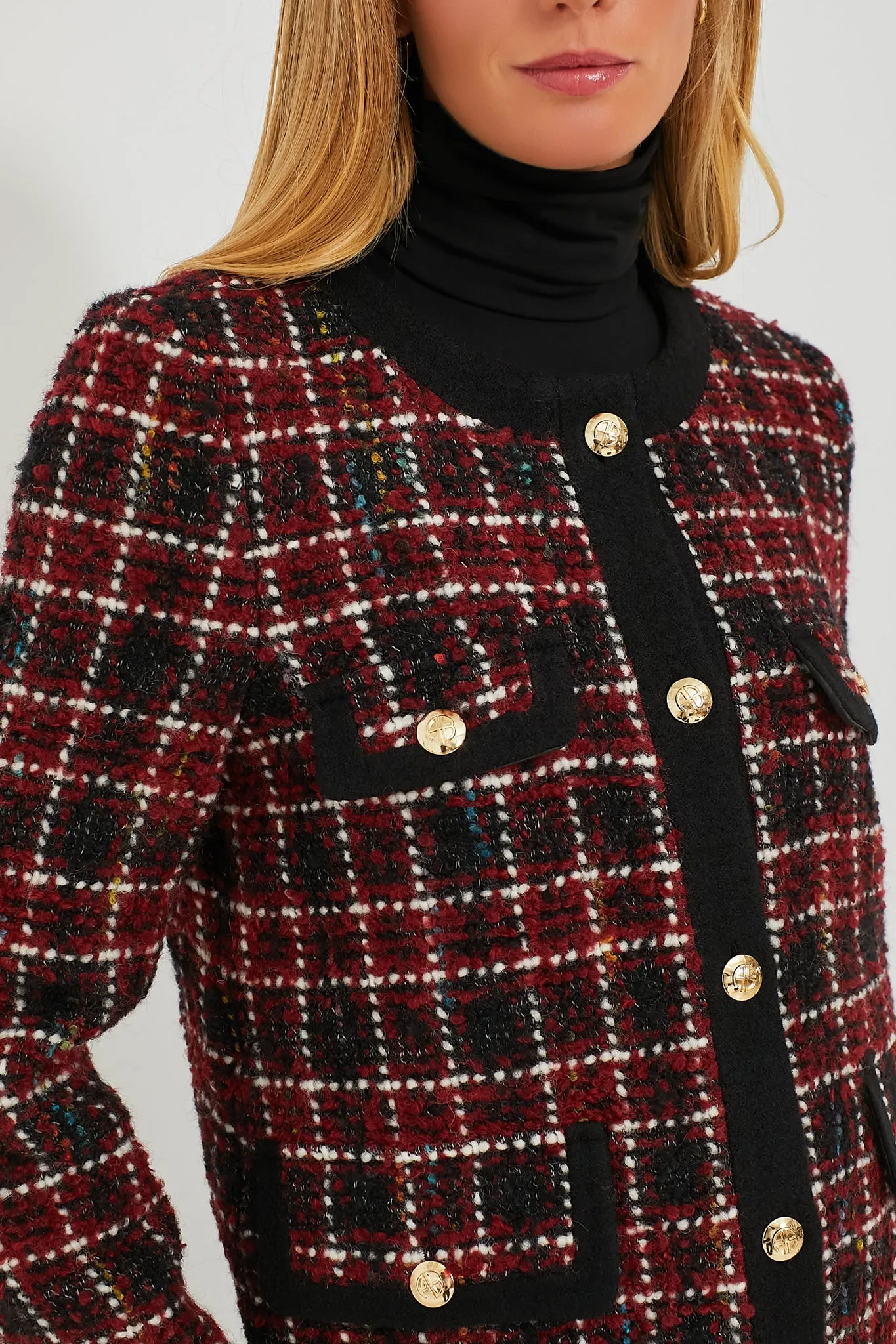 Cherry Plaid Lydia Jacket