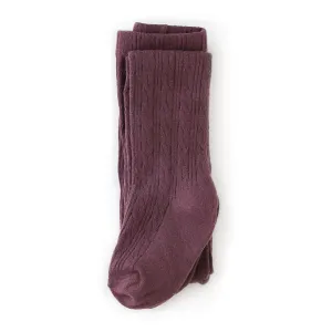 Dusty Plum  Cable Knit Tights