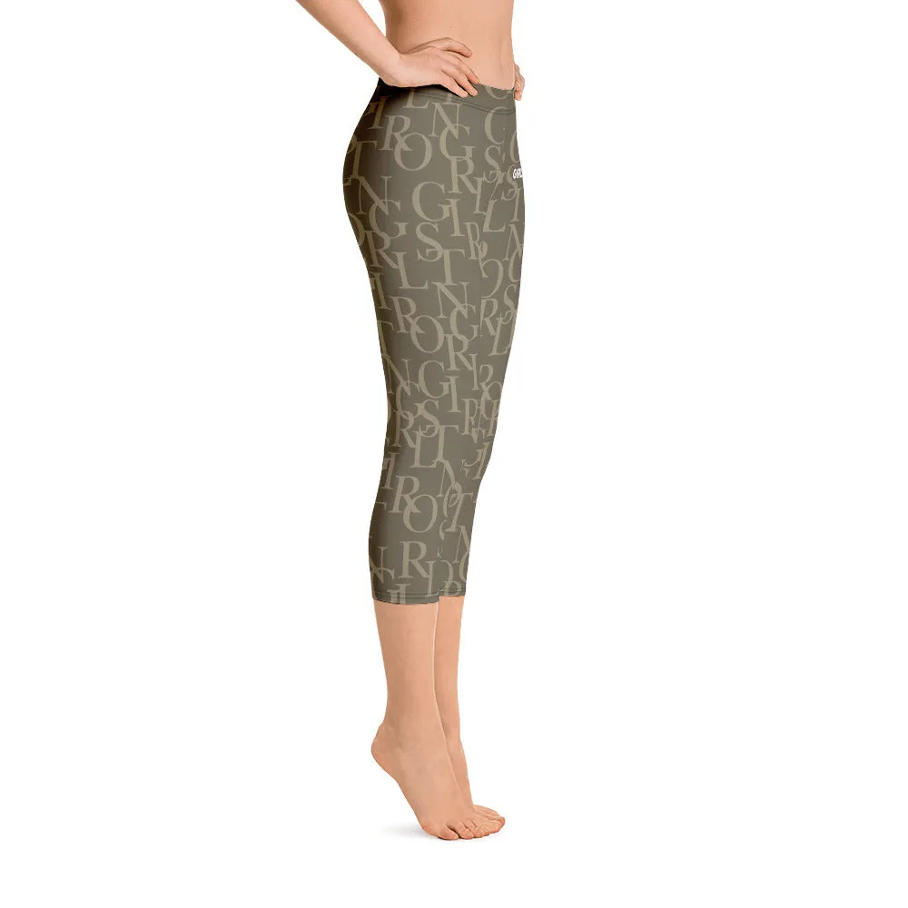 ELEVATED ESSENTIALS, THE PERFECT CAPRI ARMY GREEN GIRLSTRONG