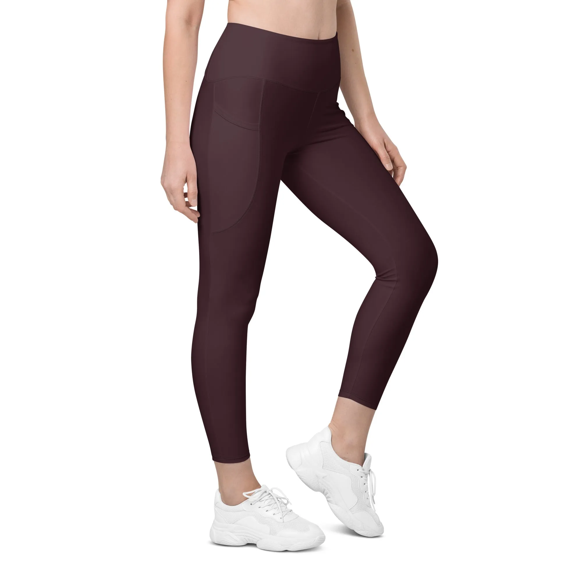 ELEVATED ESSENTIALS, THE PERFECT SIDE POCKET LEGGING CABERNET