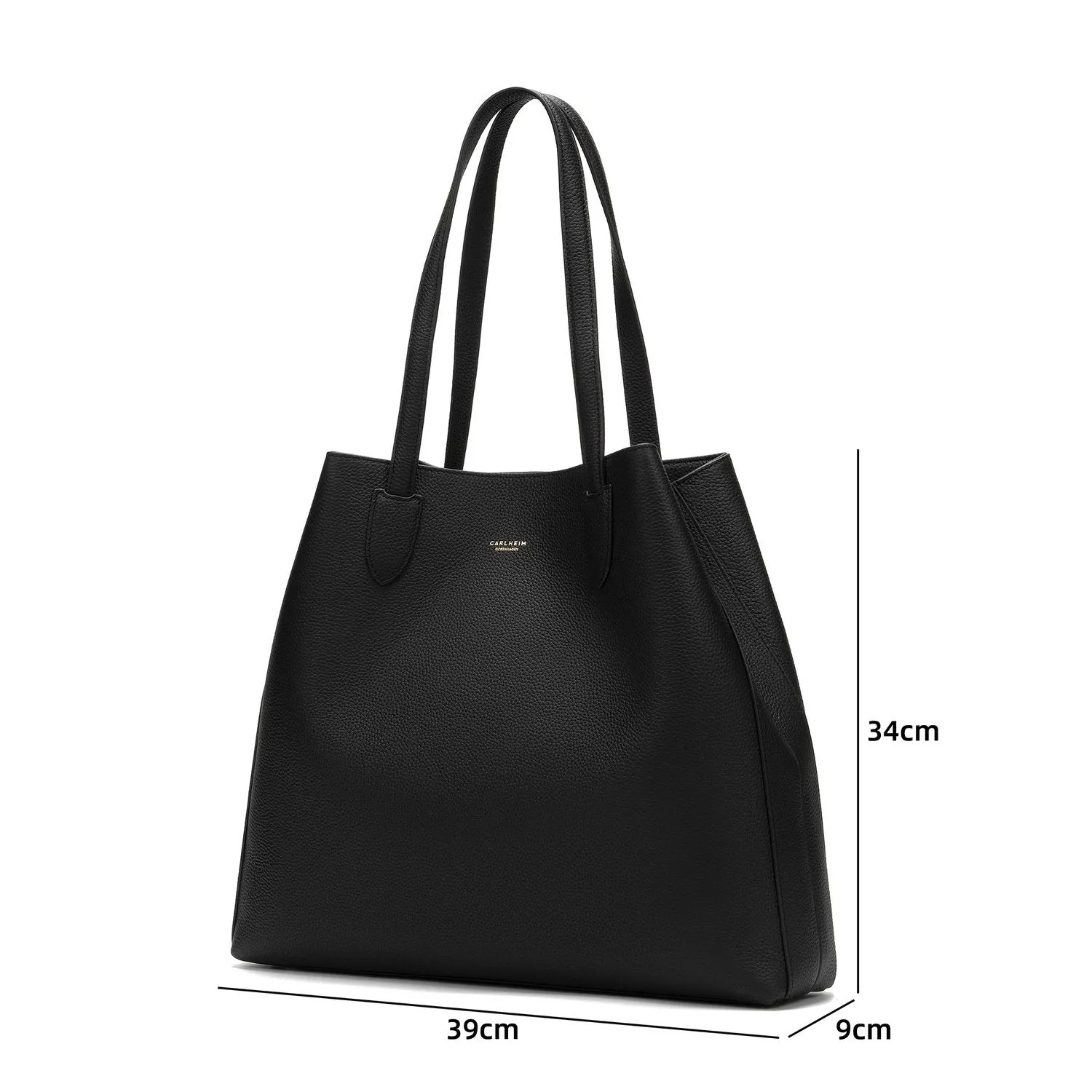 Evelyn Genuine Leather Handbag (Black)