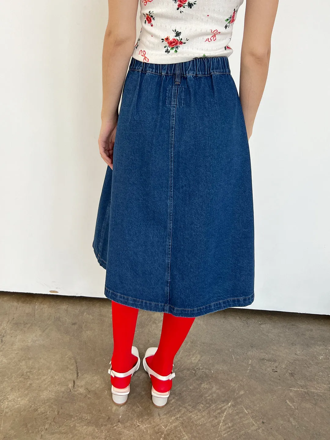 Farm Girl Skirt - Blue Denim