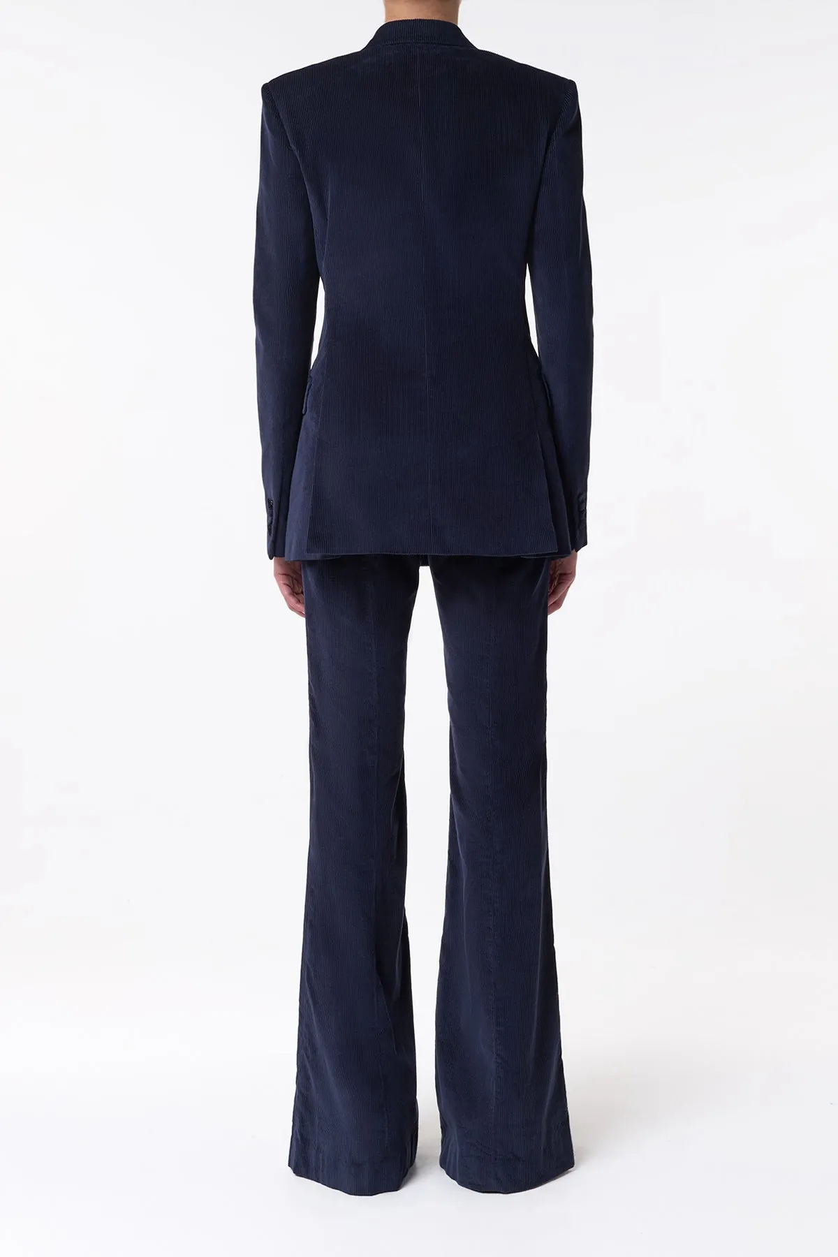 Gavin Blazer in Dark Navy Sea Island Cotton Corduroy