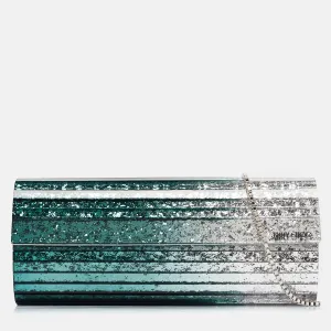 Green/Silver Glitter Acrylic Sweetie Chain Clutch