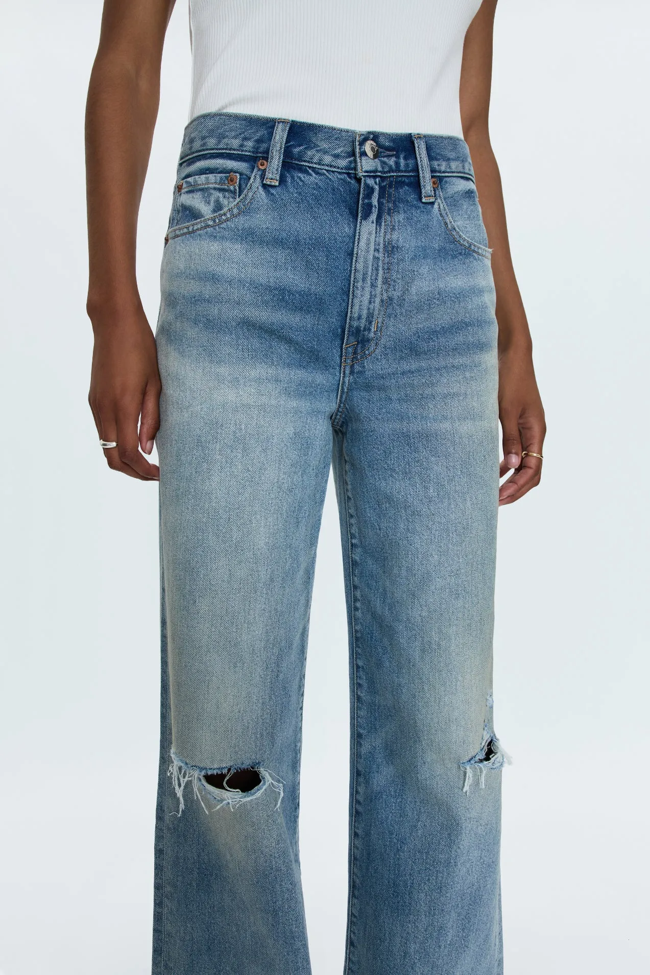 Hendrix High Rise Relaxed Jean - Apprentice Distressed