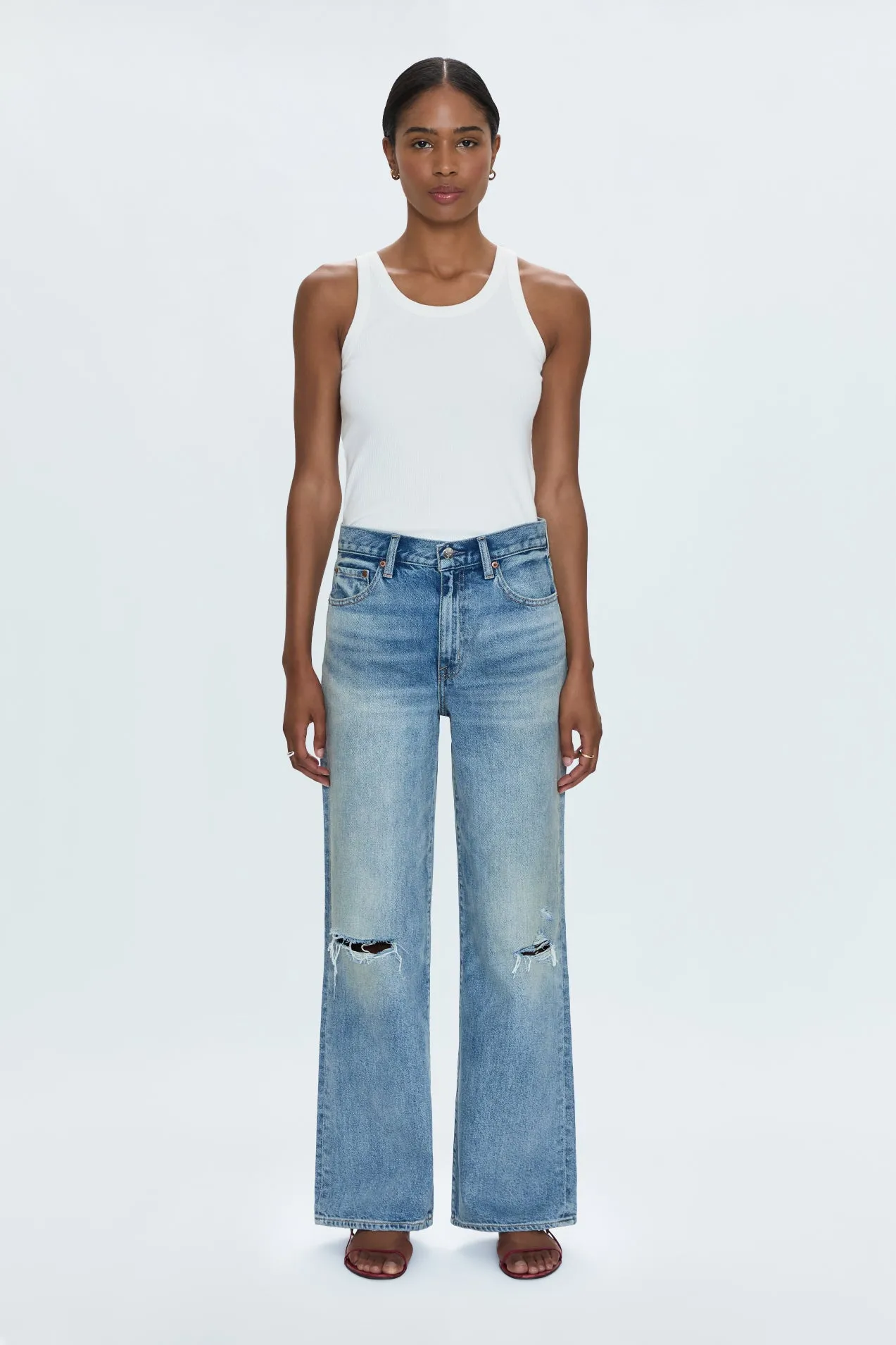 Hendrix High Rise Relaxed Jean - Apprentice Distressed