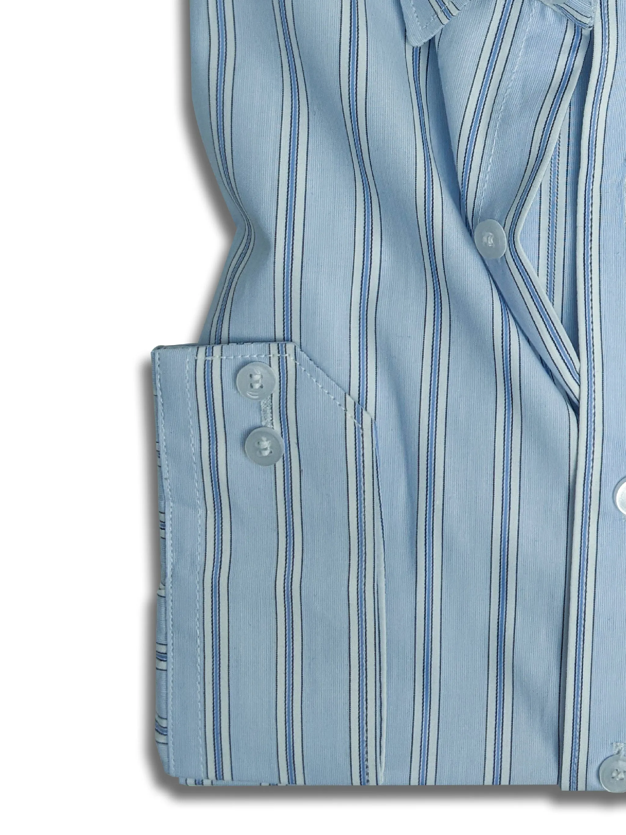 Light Blue Lines Formal Dress Shirt For Men AN MFS105