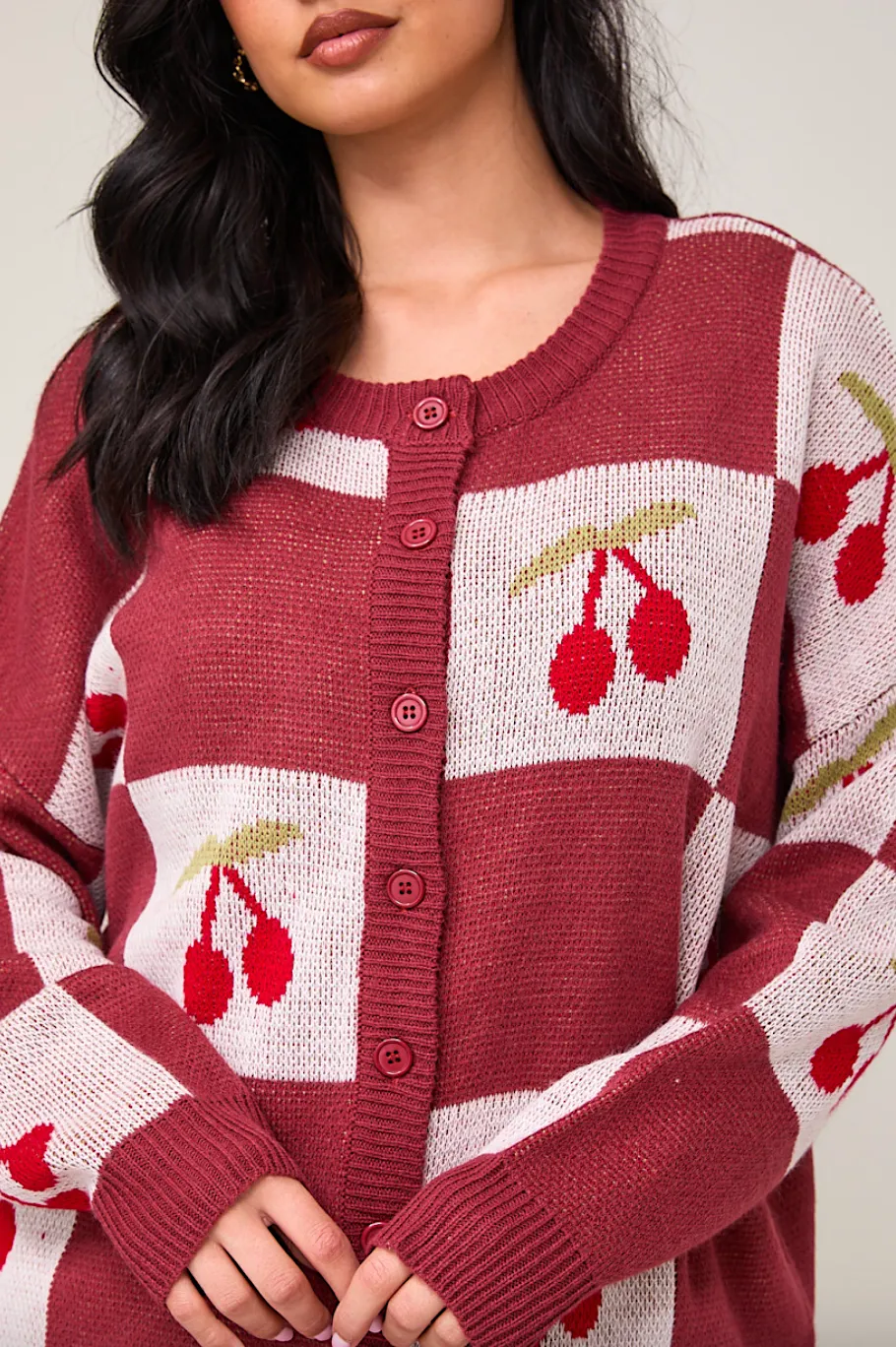 little cherry sweater cardigan