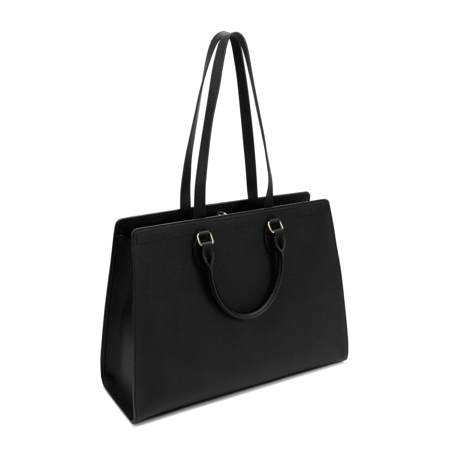 Mary Genuine Leather Handbag (Black)