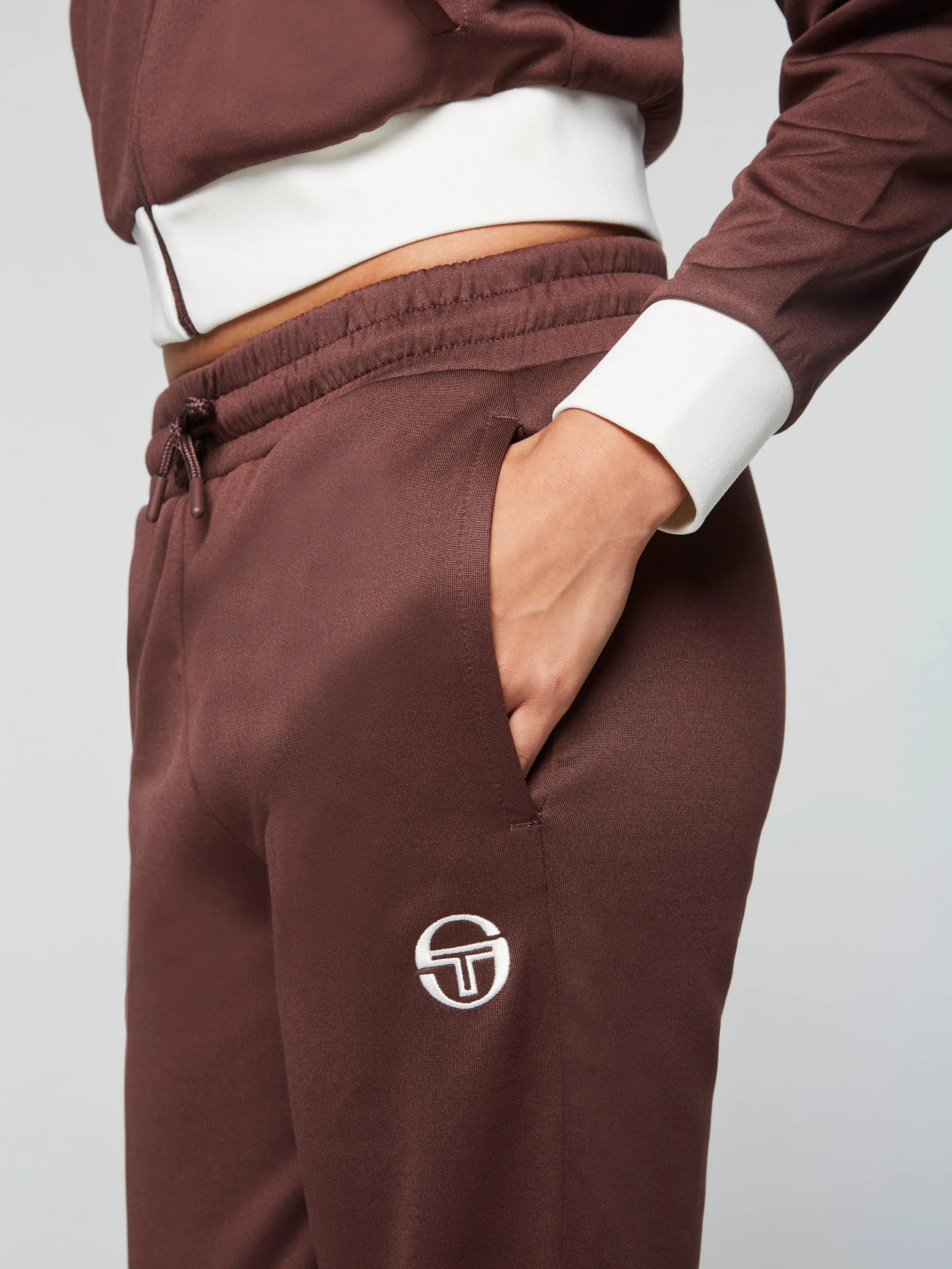 Miss Dallas Track Pant-Deep Mahogany