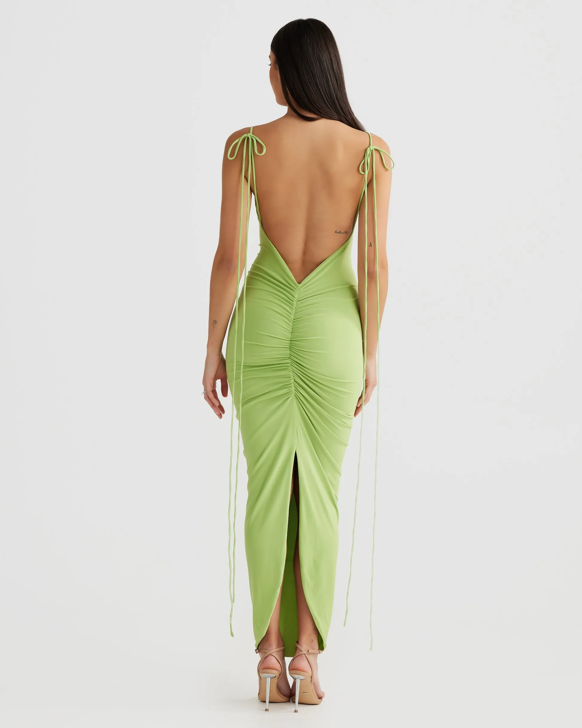 MÉLANI The Label CLEO Bum Ruched Backless Dress