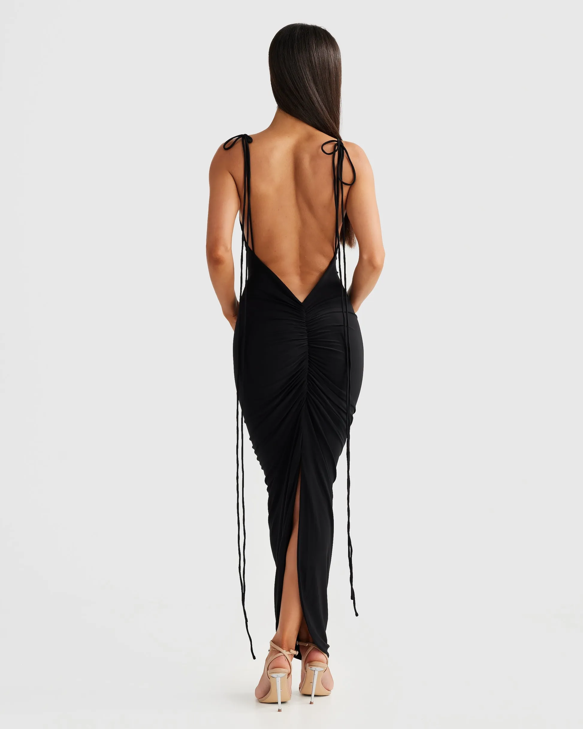 MÉLANI The Label CLEO Bum Ruched Backless Dress