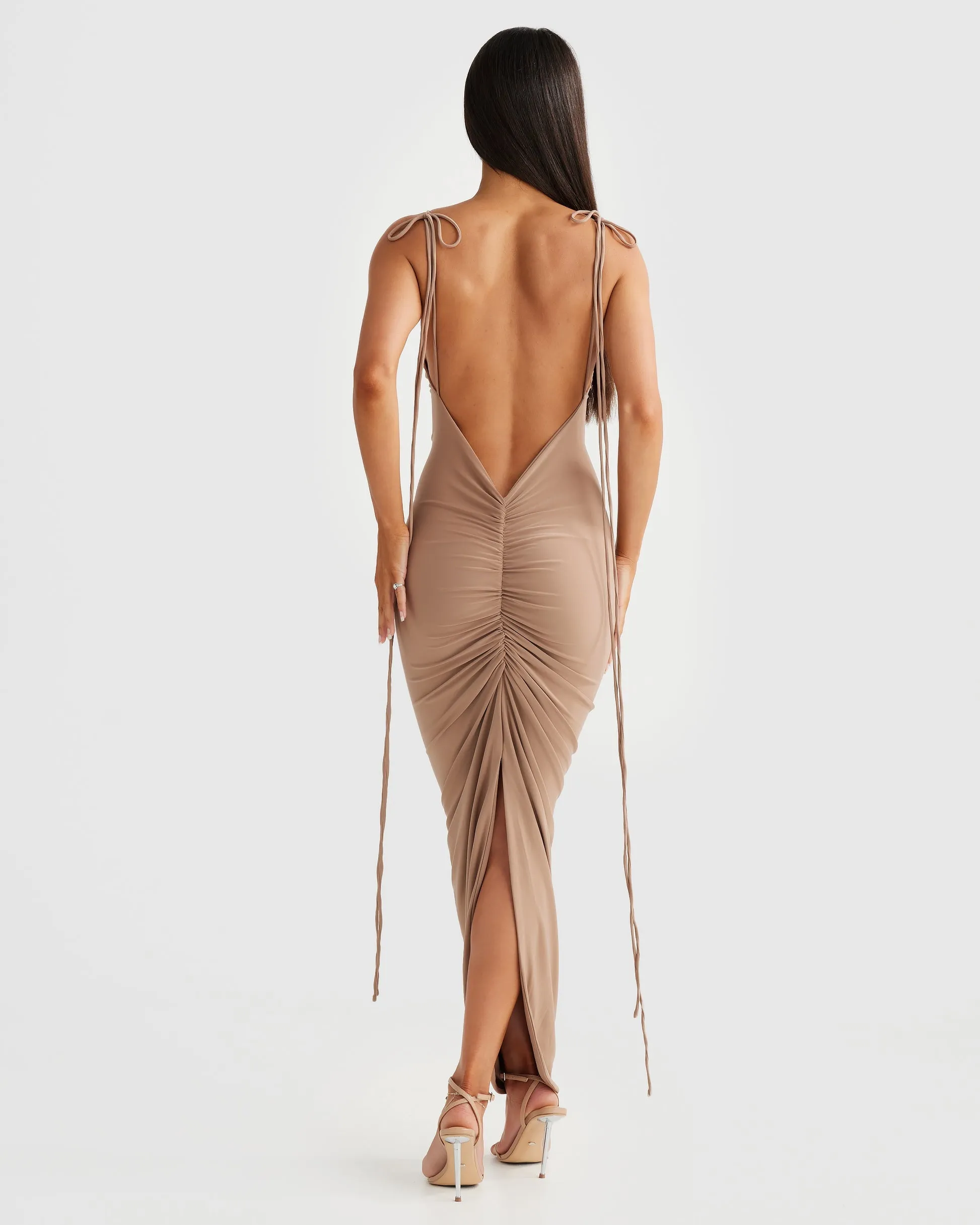 MÉLANI The Label CLEO Bum Ruched Backless Dress