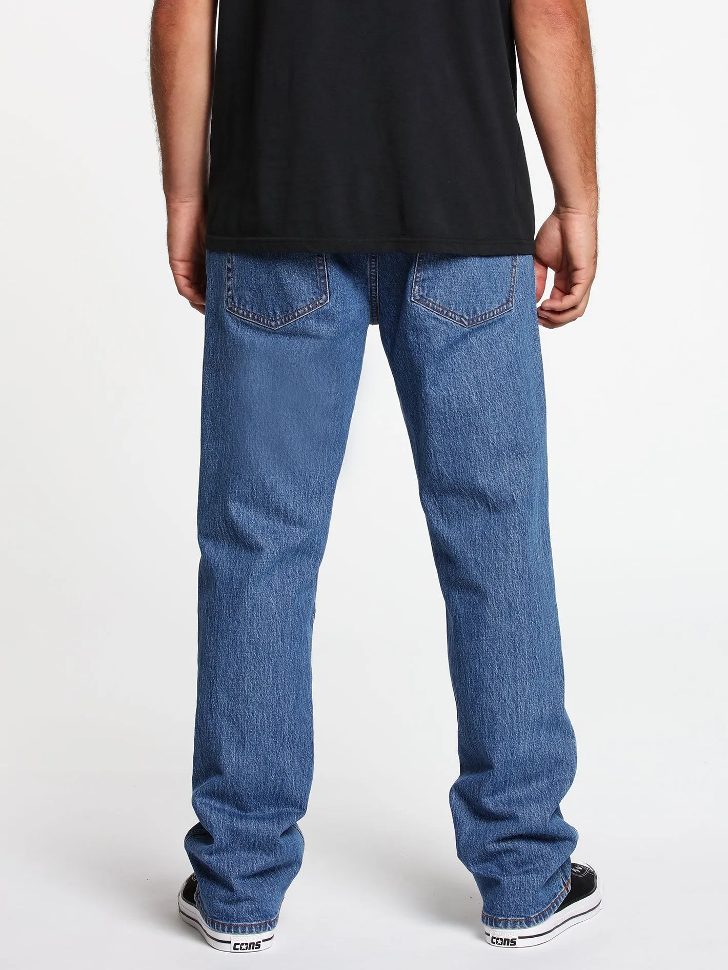 Modown Relaxed Fit Jeans - Mid Marbled Indigo