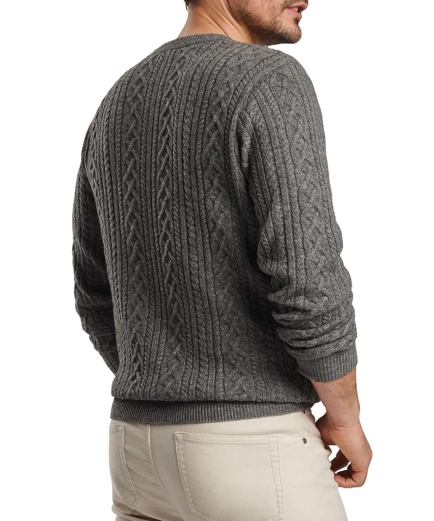 Peter Millar Crescent Ridge Cable Crew Pullover Sweater