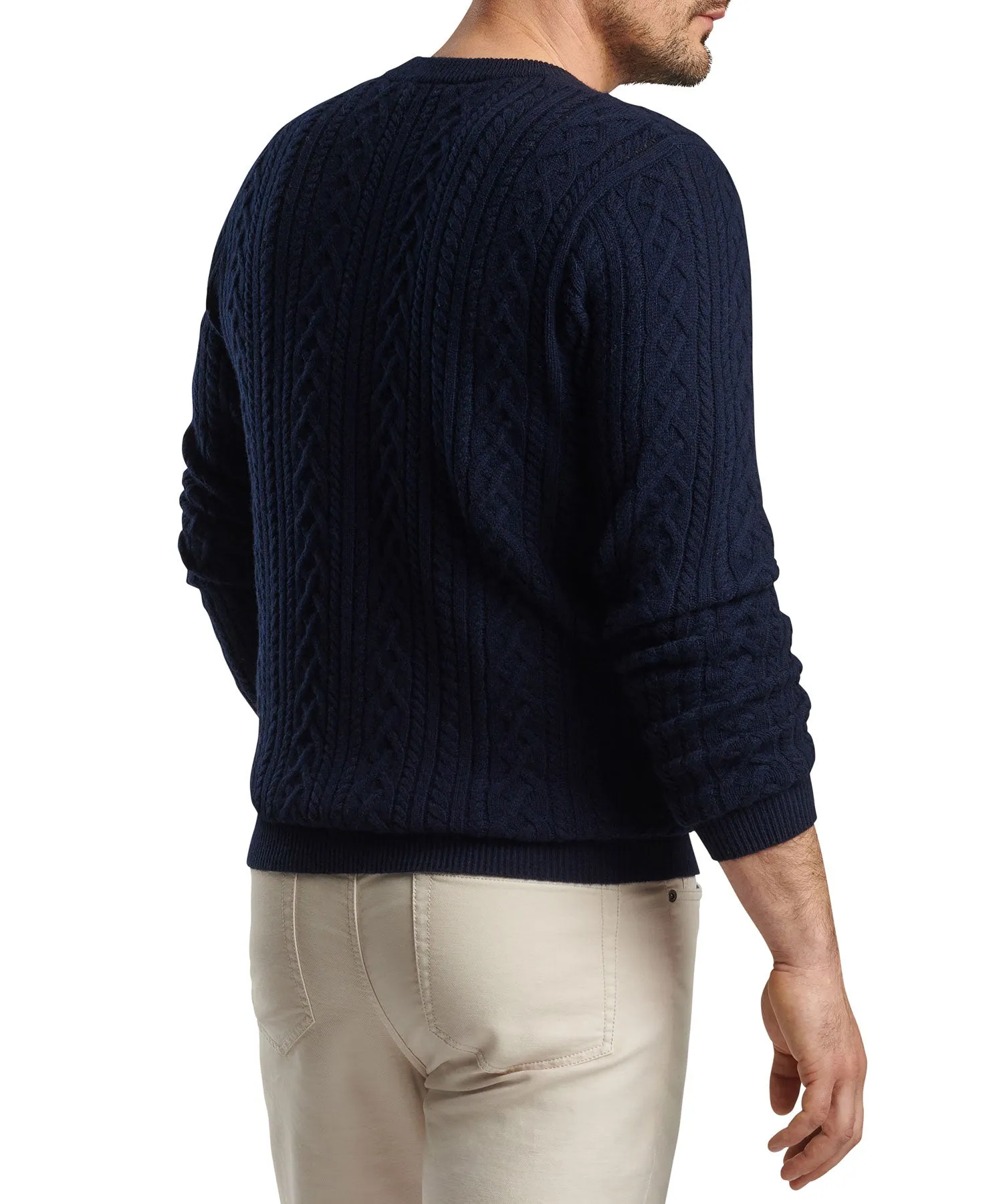 Peter Millar Crescent Ridge Cable Crew Pullover Sweater