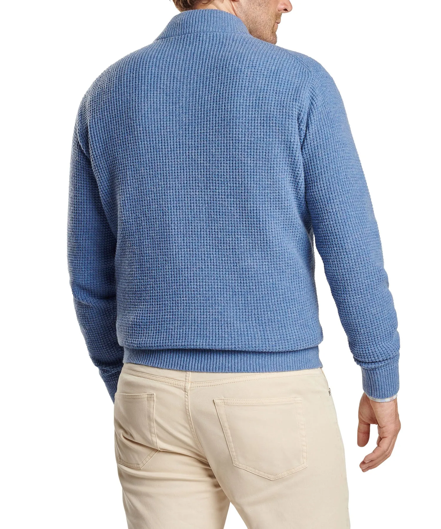 Peter Millar Crescent Waffle Quarter Zip Pullover Sweater