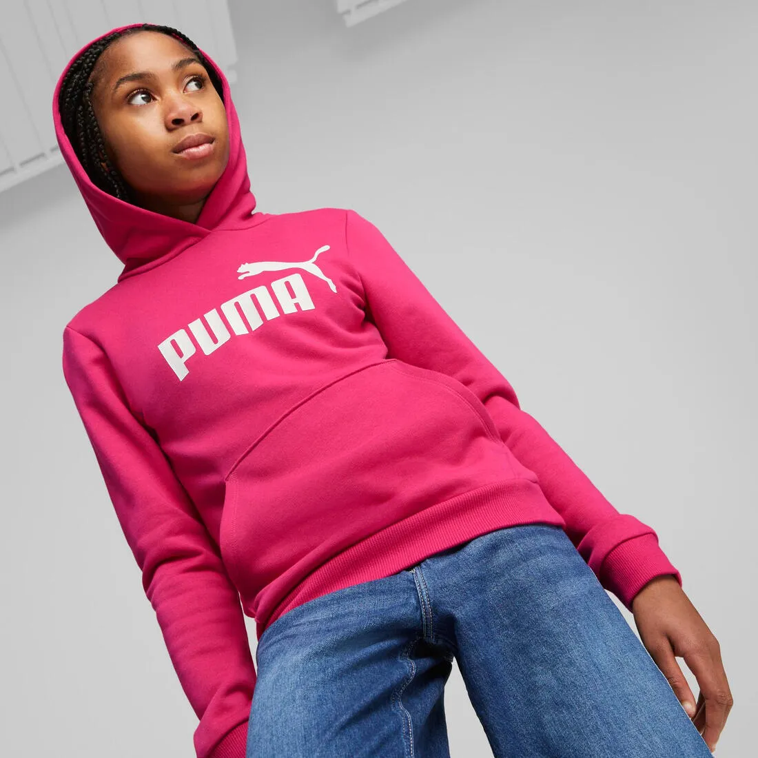 Puma ESS Logo Girl's Hoodie TR G - Pink