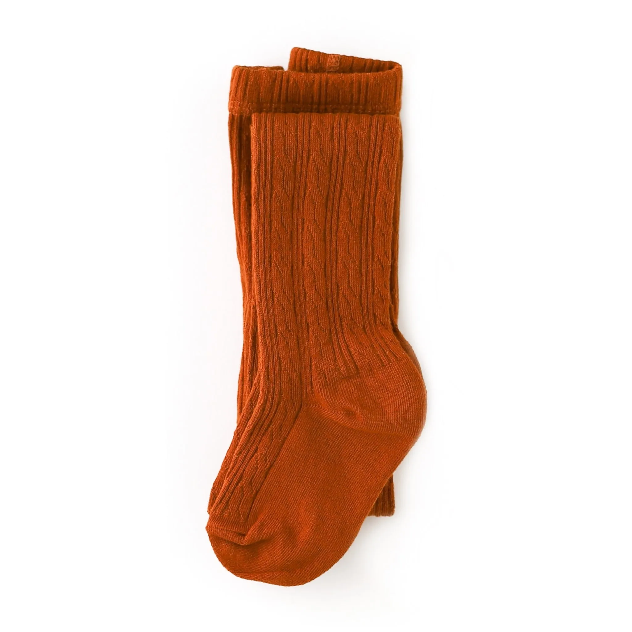 Pumpkin Spice Cable Knit Tights