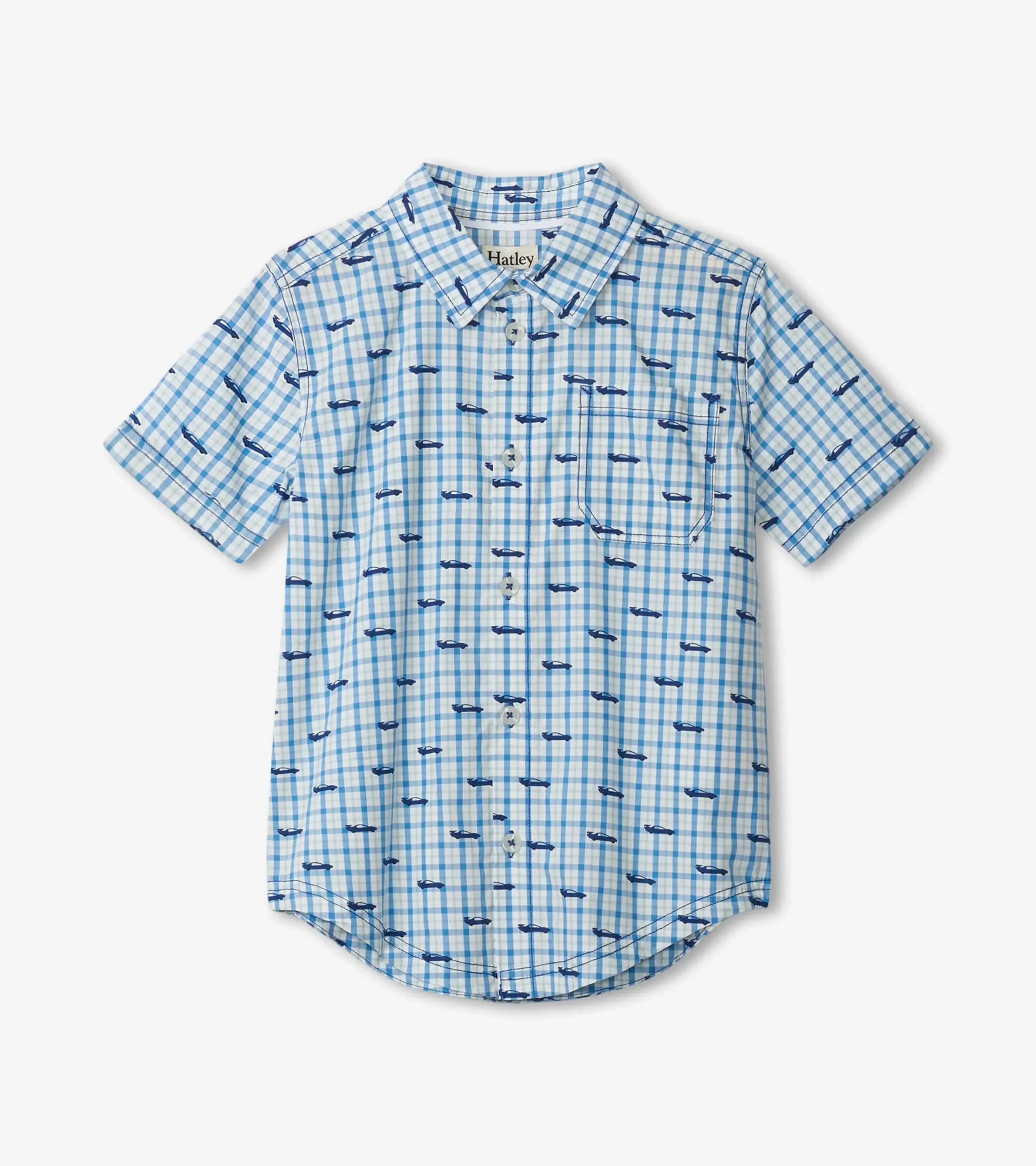 Silhouette Cars Short Sleeve Button Down Shirt | Hatley