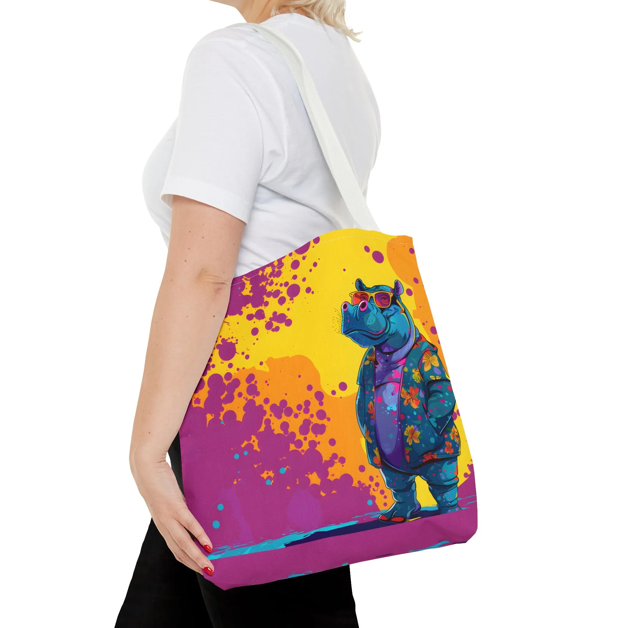 Stylish Hippo Tote Bag (AOP) - StyleMZ