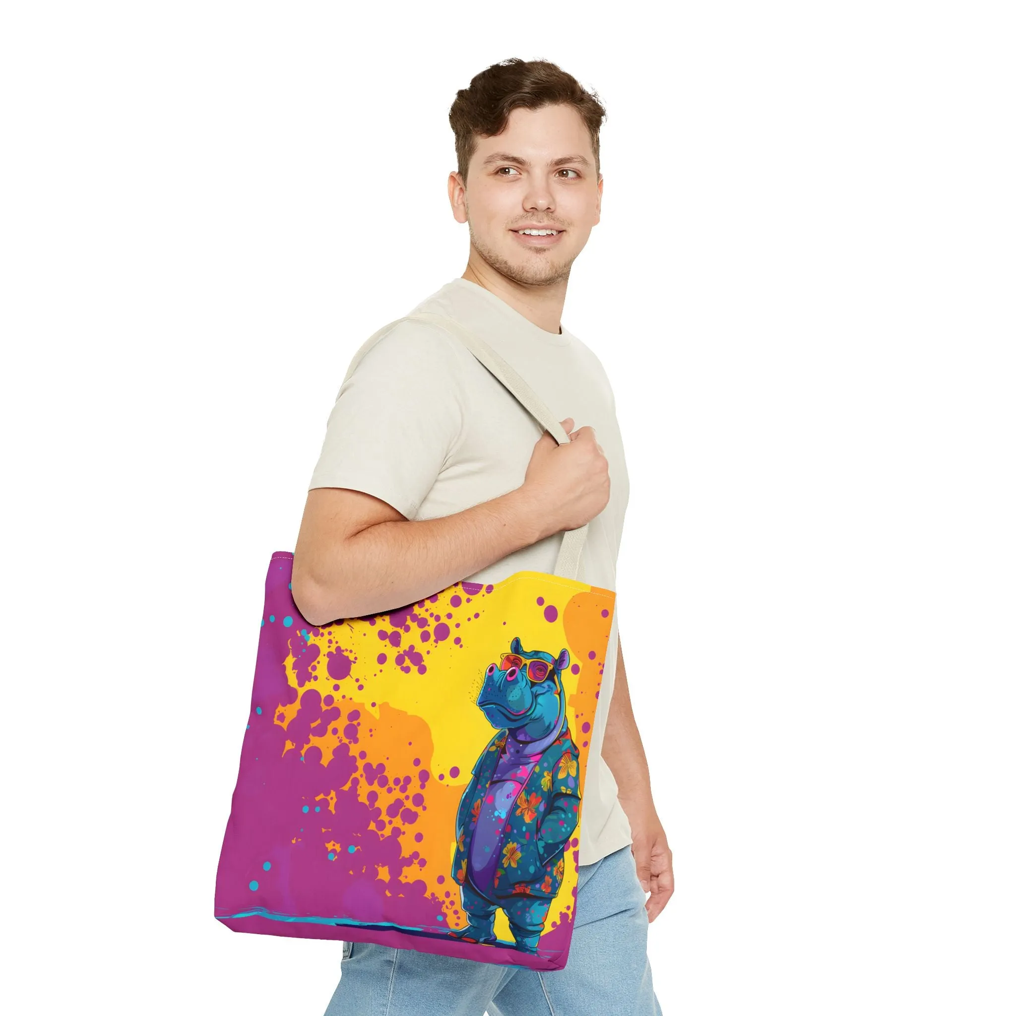 Stylish Hippo Tote Bag (AOP) - StyleMZ