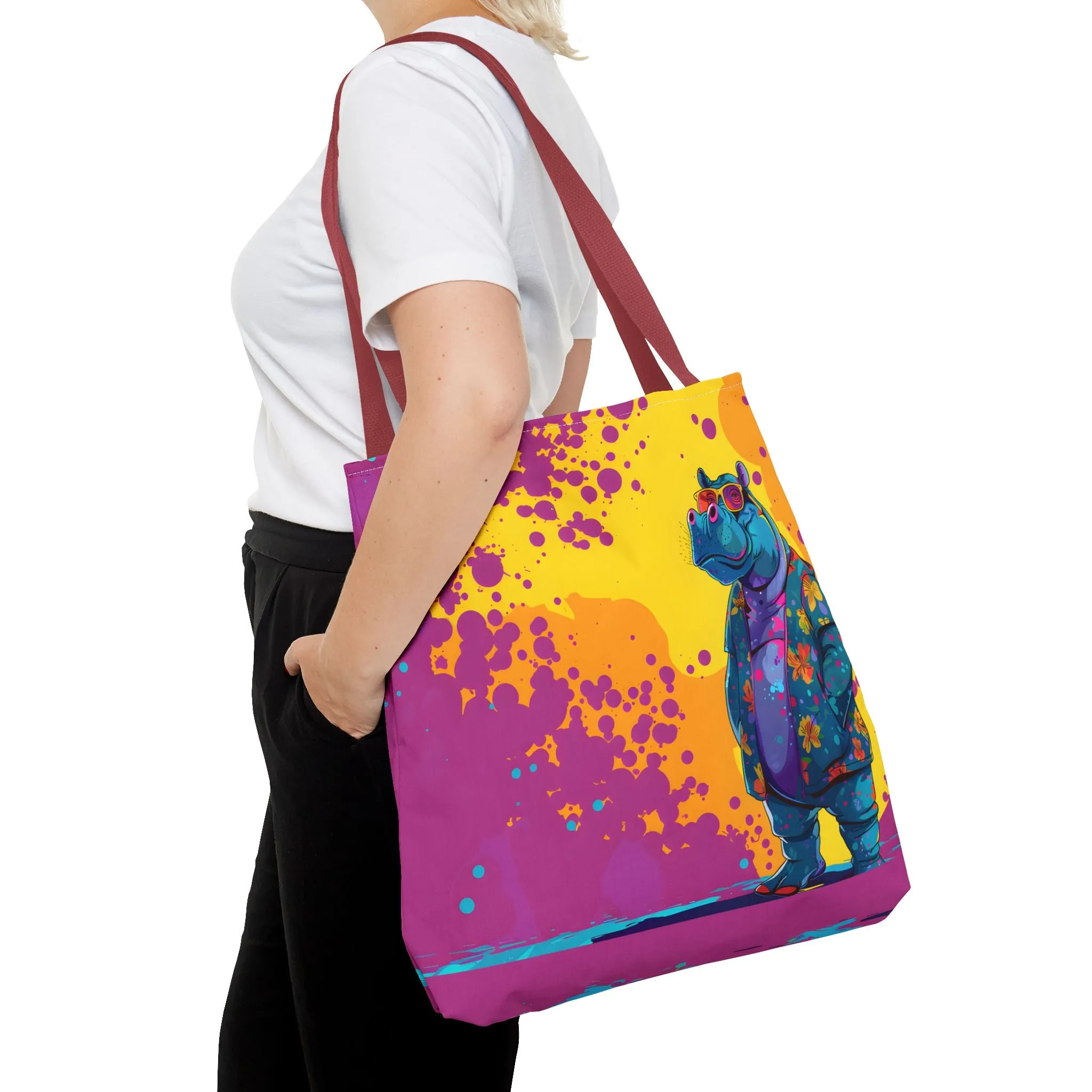 Stylish Hippo Tote Bag (AOP) - StyleMZ