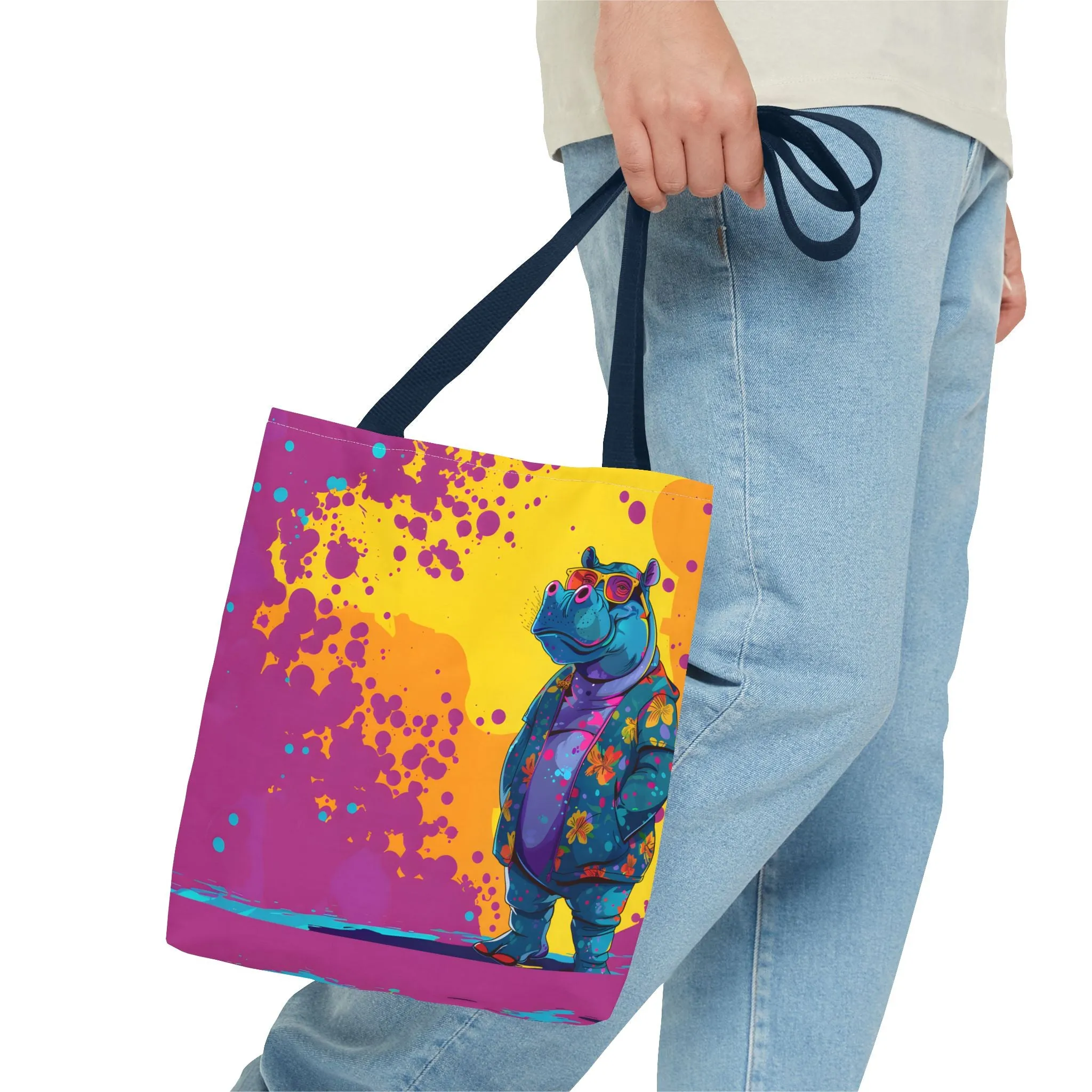 Stylish Hippo Tote Bag (AOP) - StyleMZ