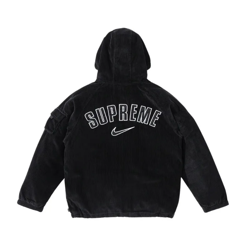 Supreme Nike Arc Corduroy Hooded Jacket Black