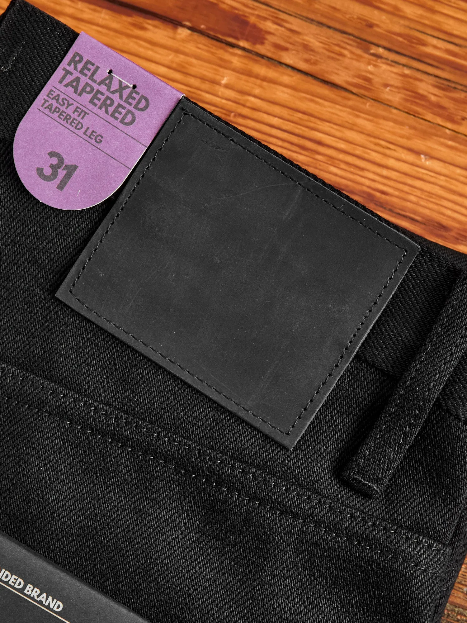 UB642 Heavyweight Solid Black 21oz Selvedge Denim - Relaxed Tapered Fit