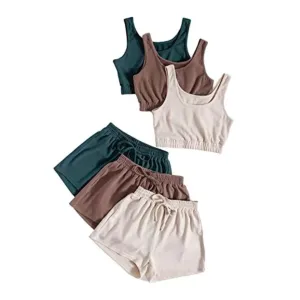 Women Outfits Top & Waist Shorts ( 6 Pairs)